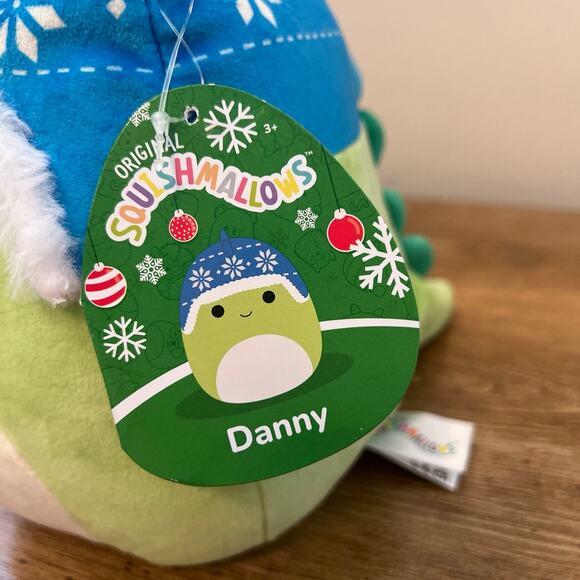Squishmallows Danny the Dinosaur 8" Christmas Plush - Picture 5 of 7